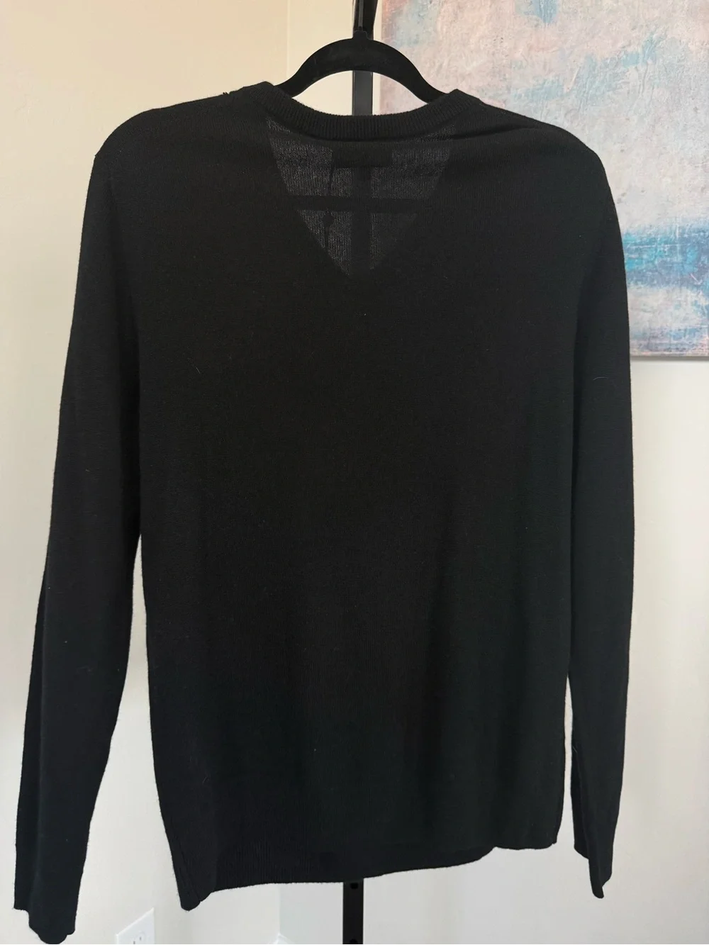 NEW Quince 100% Mongolian Cashmere V Neck Pull Over Sweater Mens Medium Black